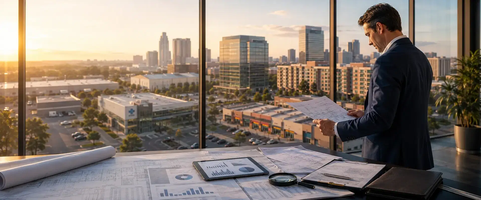 A real estate investor reviewing property fundamentals before investing