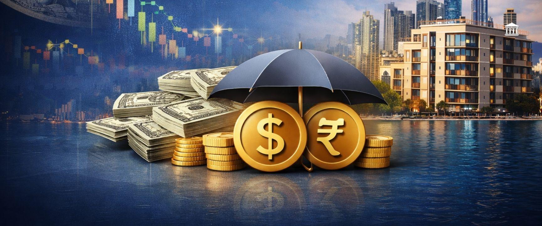 USD-INR currency fluctuation impact on global real estate investment returns